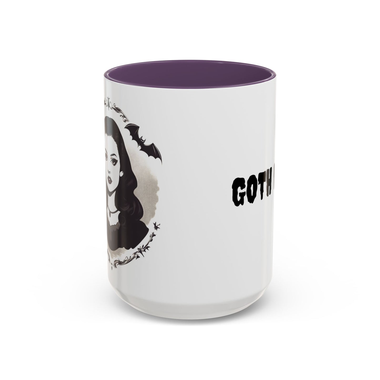Goth Mom Accent Coffee Mug - Spooky Halloween Drinkware for Every Goth Lover