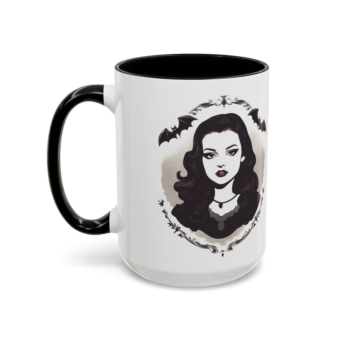 Goth Mom Accent Coffee Mug - Spooky Halloween Drinkware for Every Goth Lover