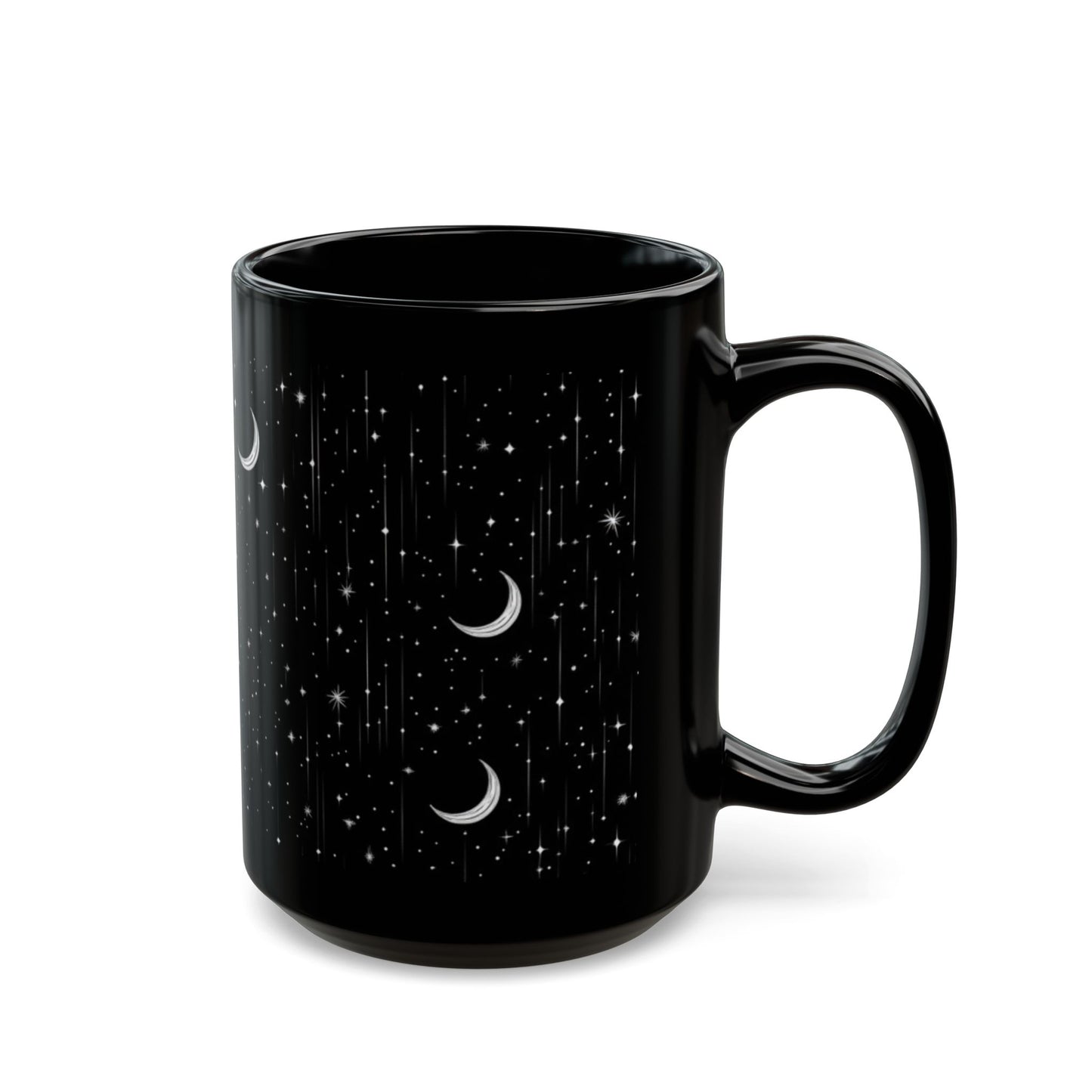 Witchy Moon and Stars Black Mug (11oz, 15oz)
