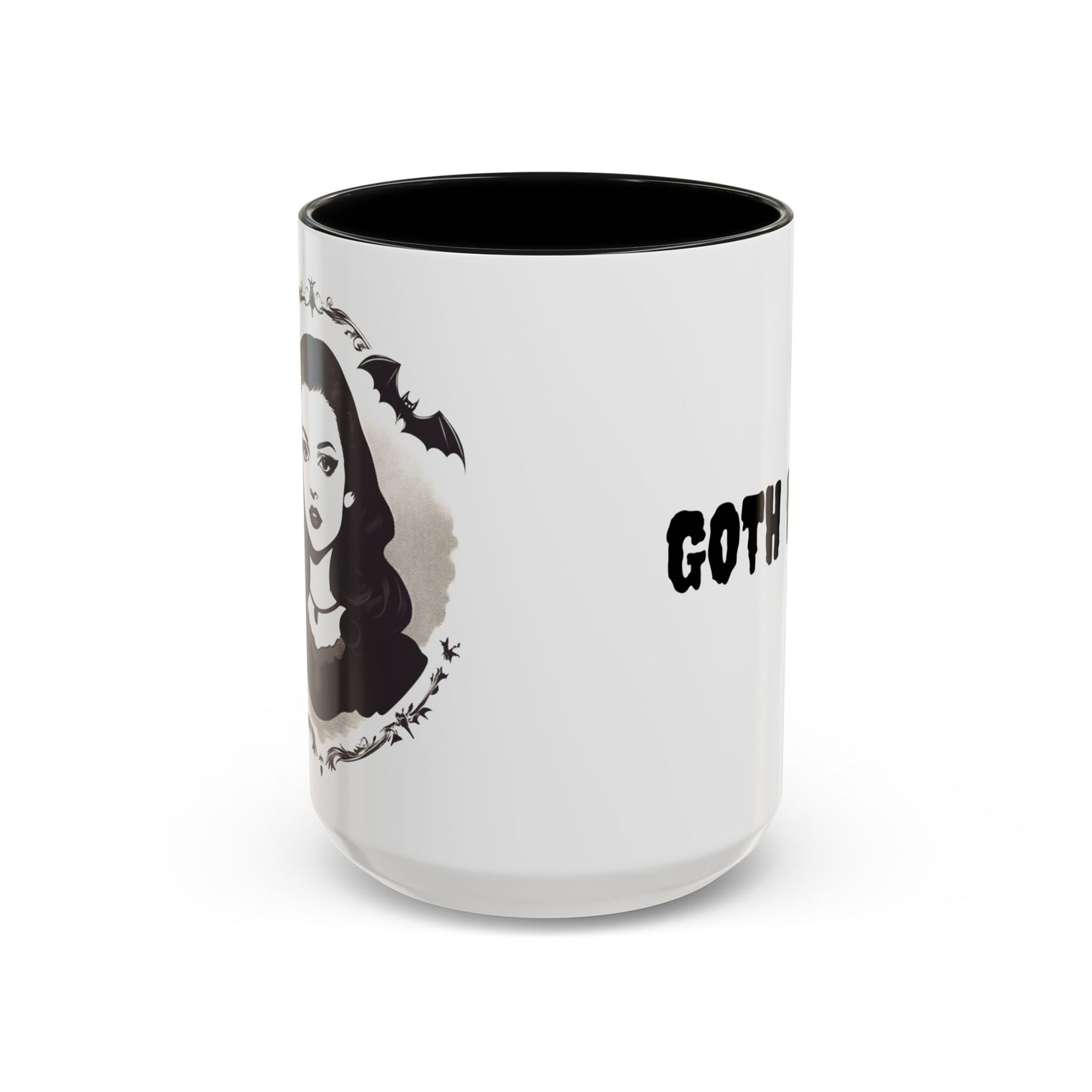 Goth Mom Accent Coffee Mug - Spooky Halloween Drinkware for Every Goth Lover