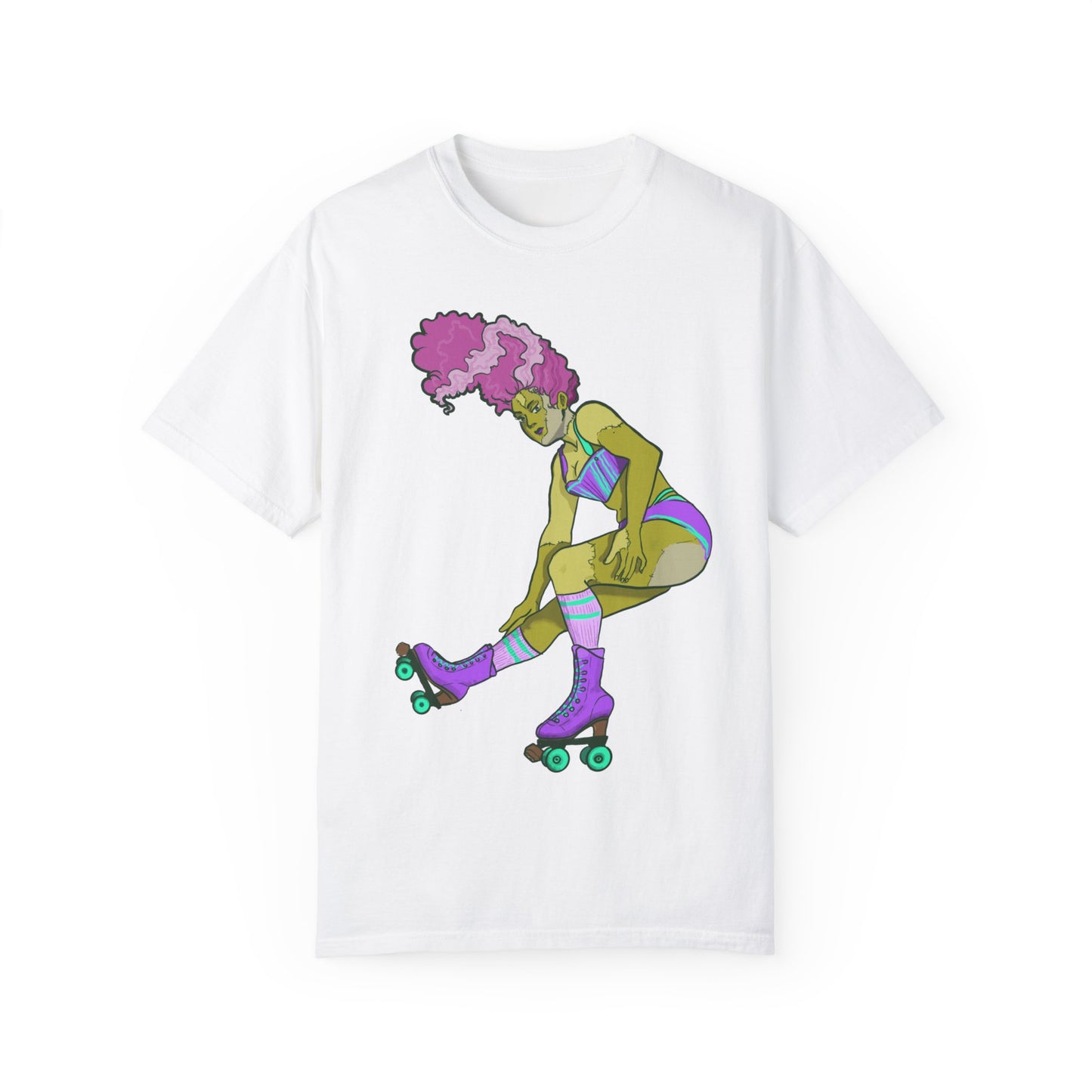 Fierce Frankenstein Roller Girl Tee