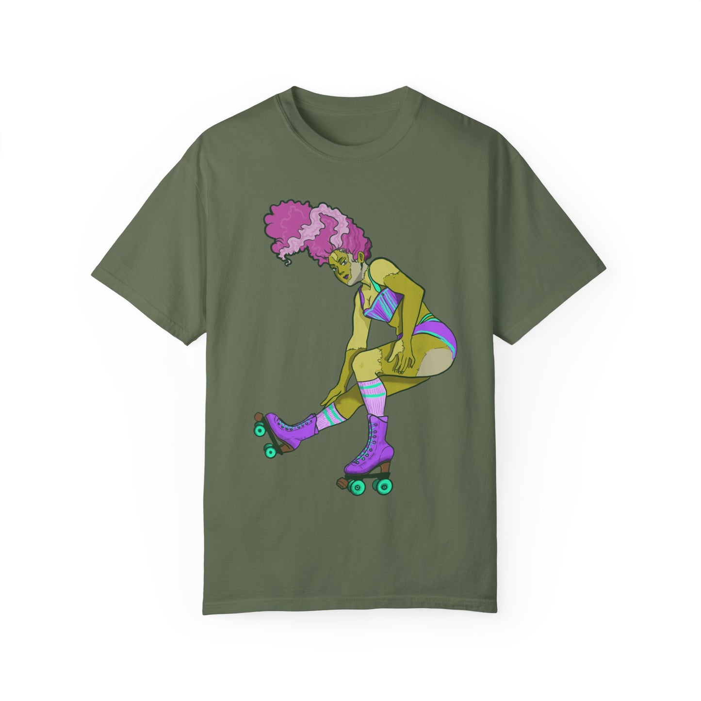 Fierce Frankenstein Roller Girl Tee