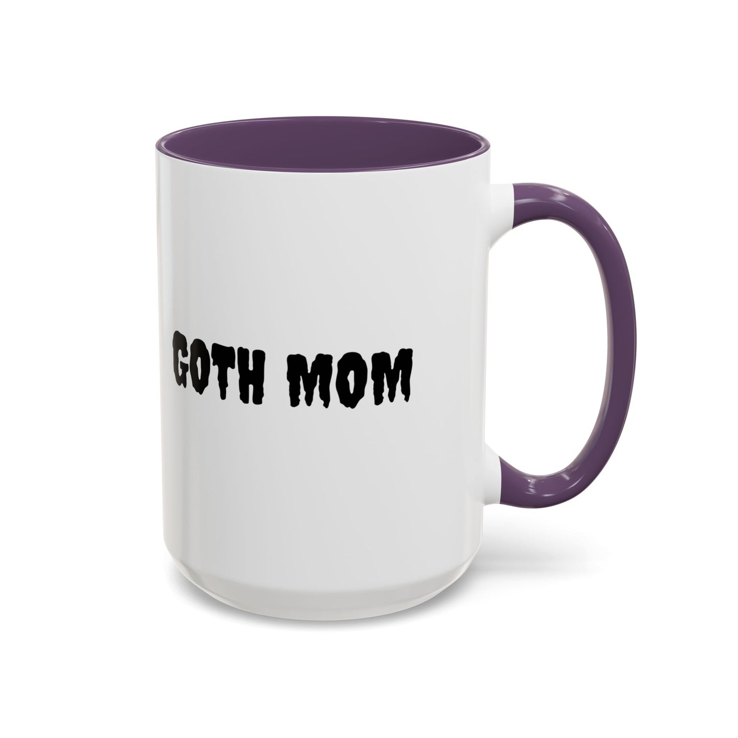 Goth Mom Accent Coffee Mug - Spooky Halloween Drinkware for Every Goth Lover