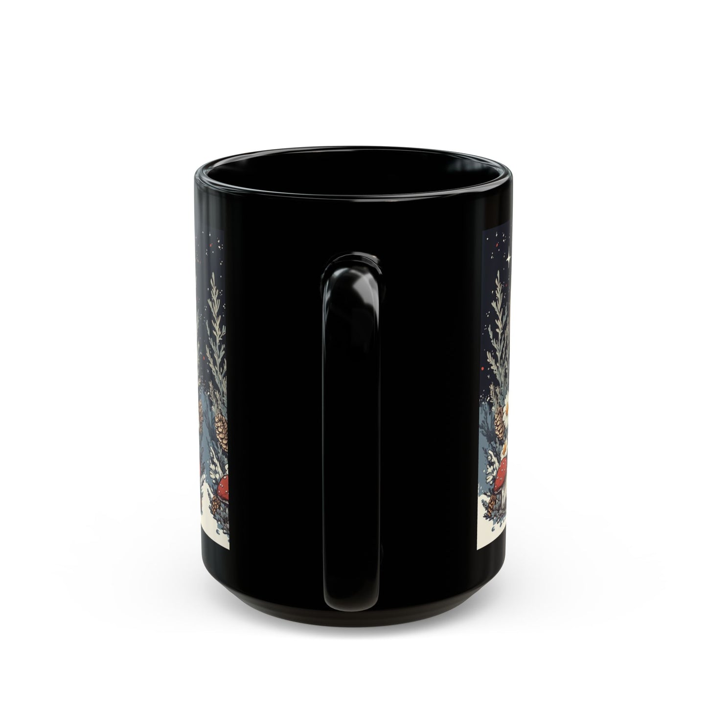 Mystical Woodland Fox Mug – Enchanting Fox with Moon and Forest Scene
