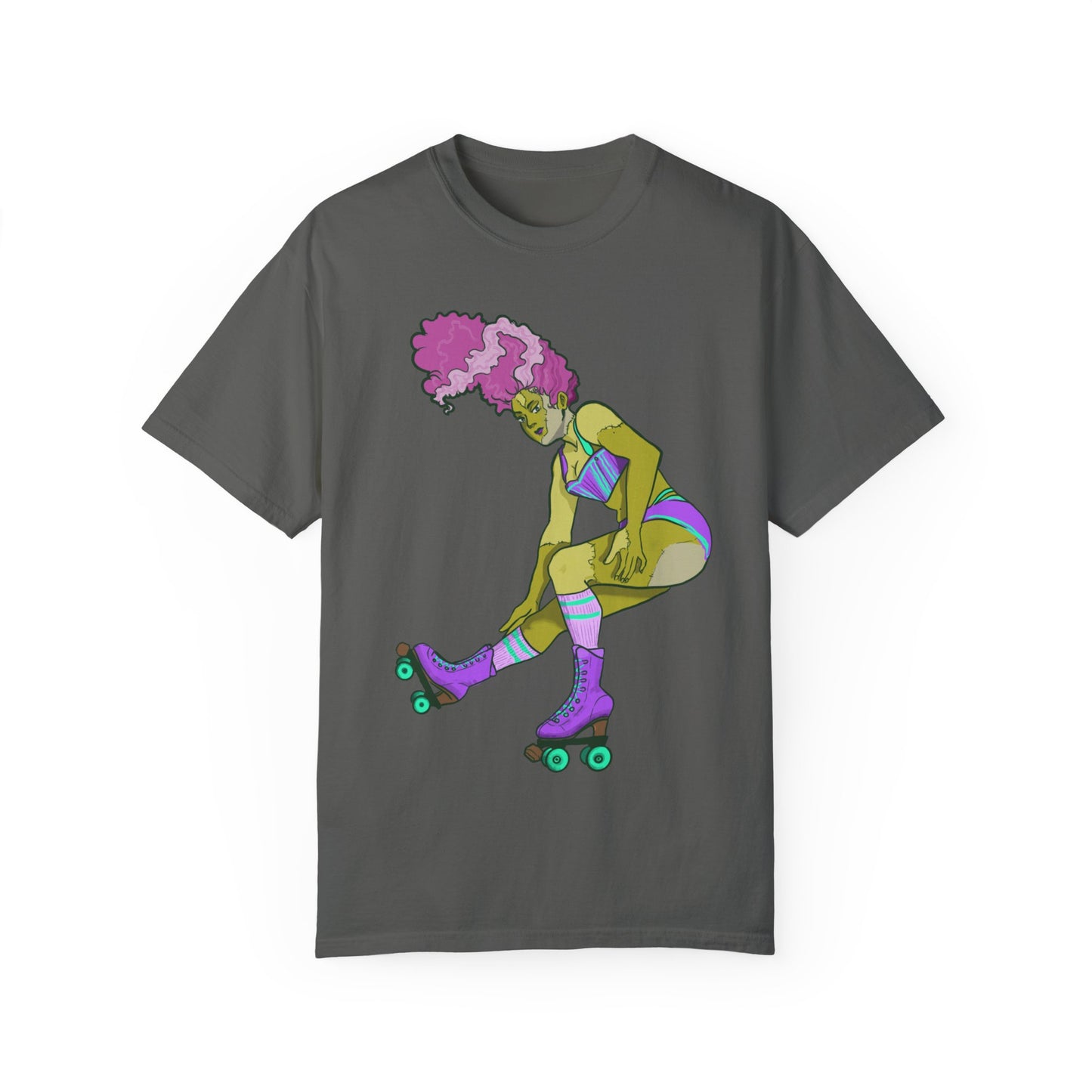 Fierce Frankenstein Roller Girl Tee