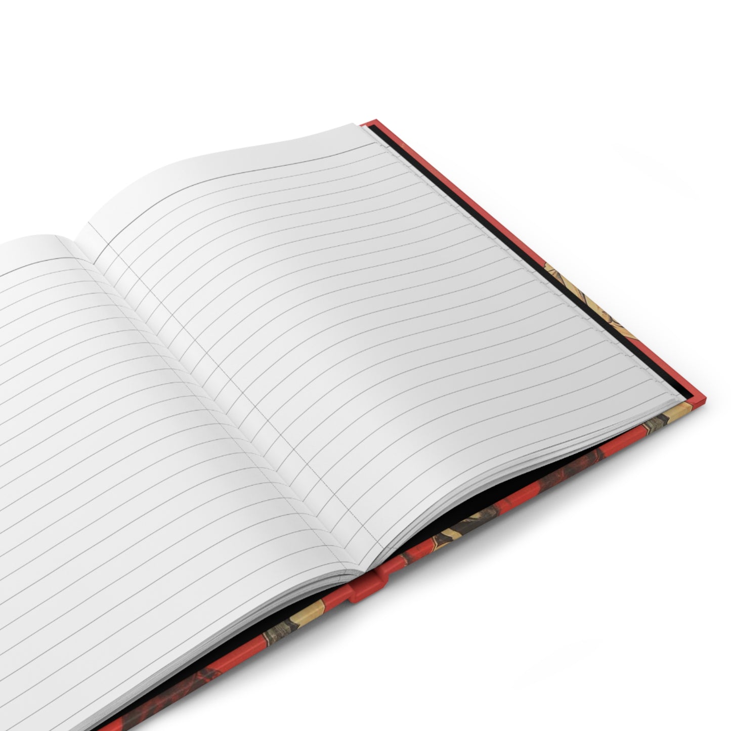 Vintage Skeleton Glam Hardcover Notebook – Red Matte Finish, 150 Lined Pages for Journaling & Creative Expression