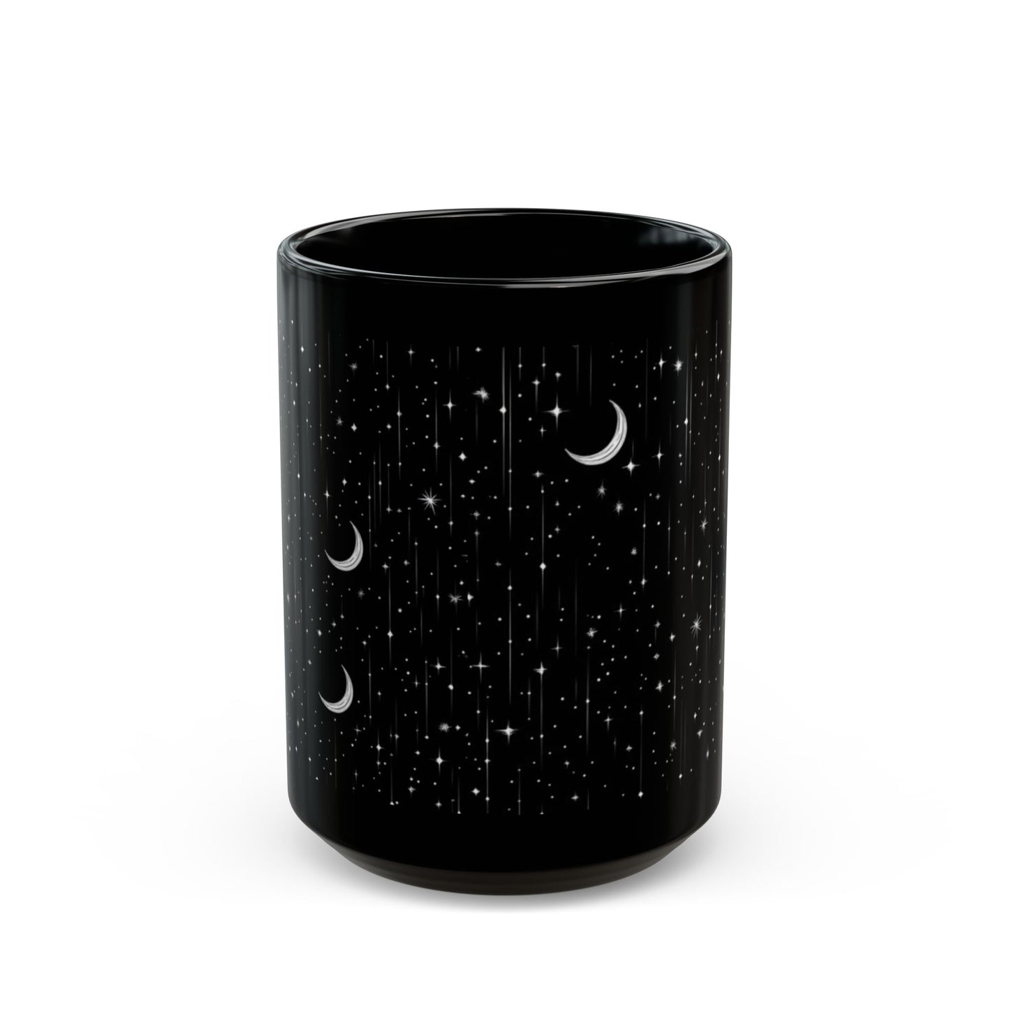 Witchy Moon and Stars Black Mug (11oz, 15oz)