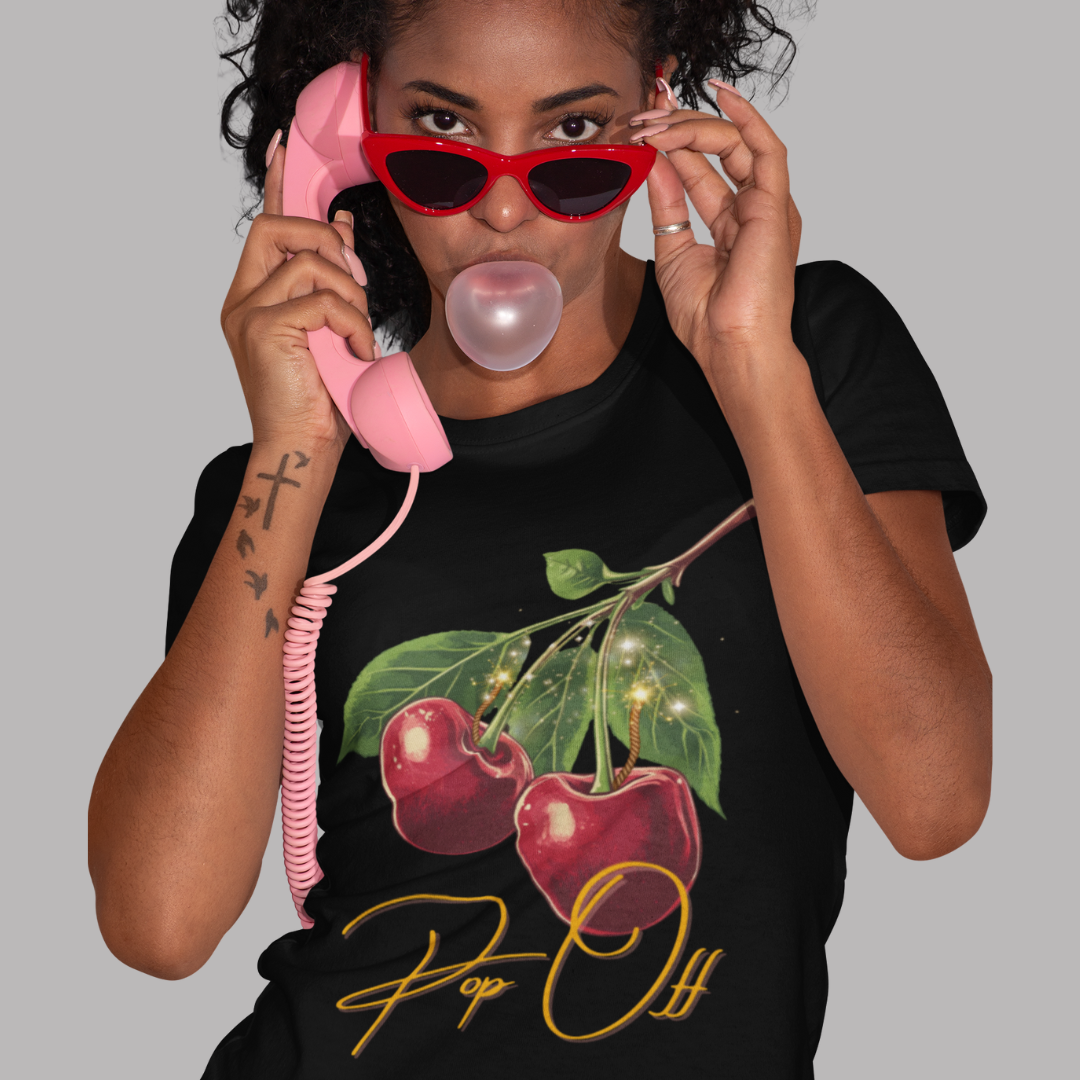 Pop Off Cherry Bomb Tee – Bold Graphic T‑Shirt