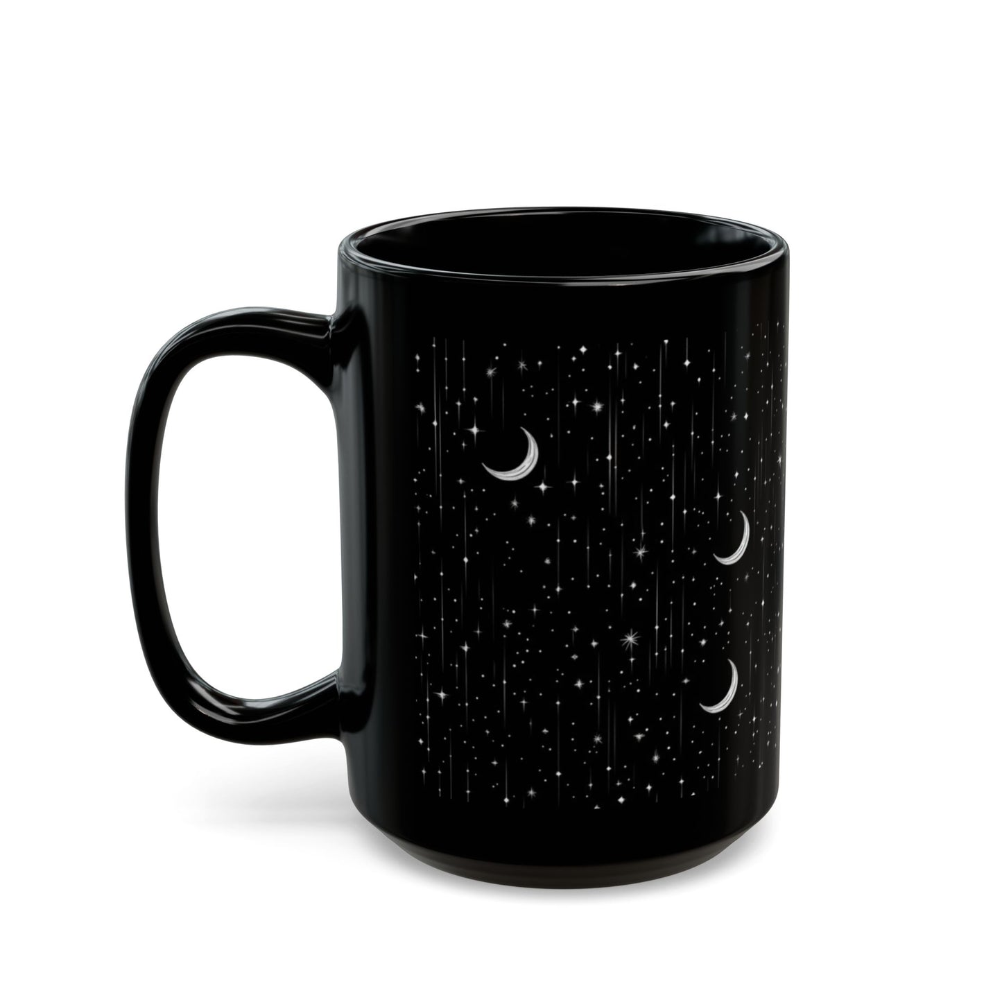 Witchy Moon and Stars Black Mug (11oz, 15oz)