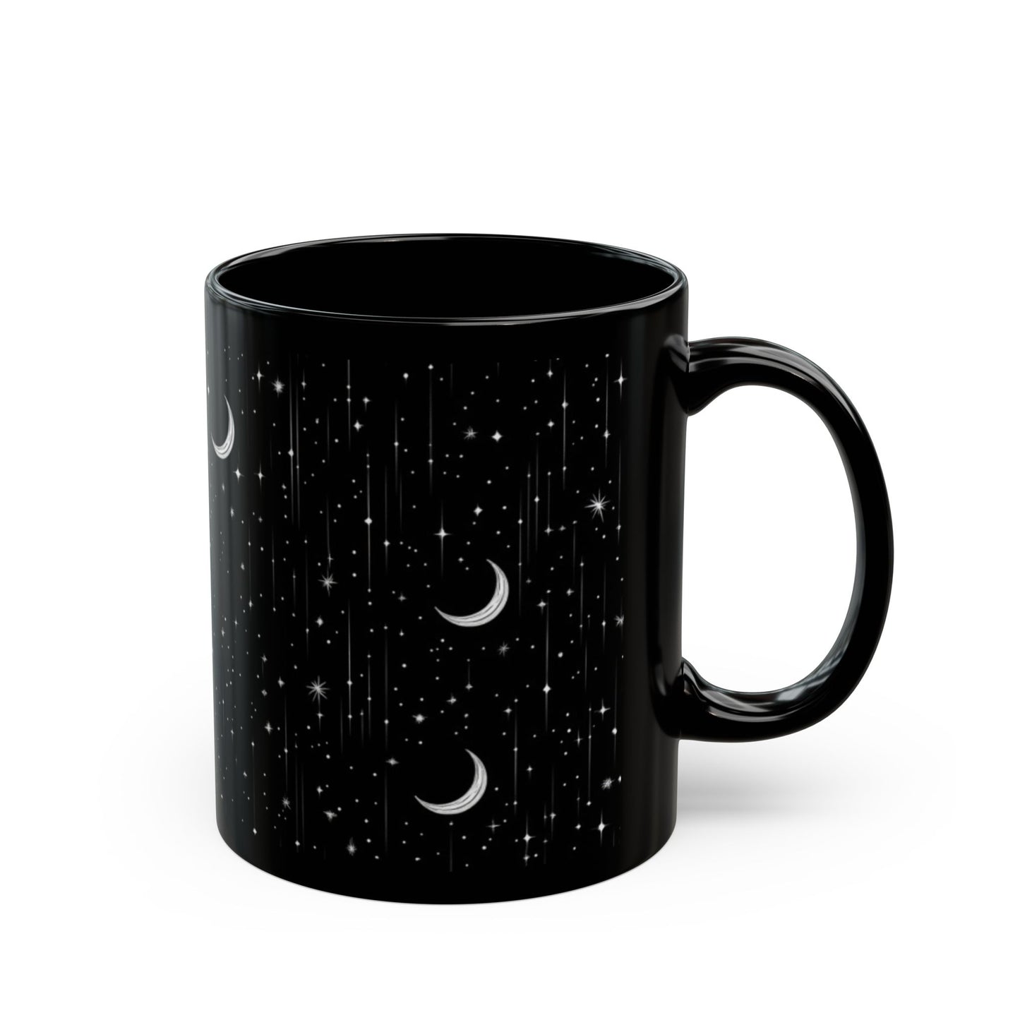 Witchy Moon and Stars Black Mug (11oz, 15oz)