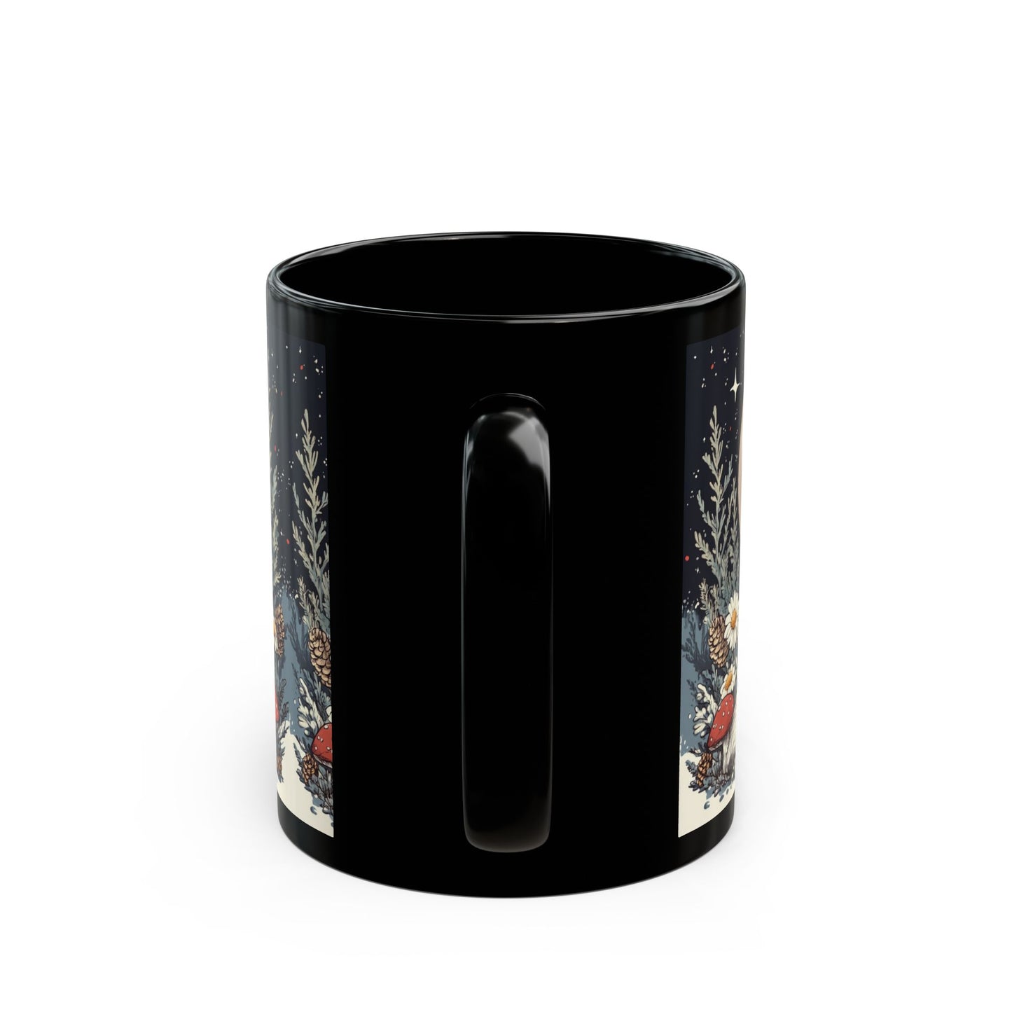 Mystical Woodland Fox Mug – Enchanting Fox with Moon and Forest Scene
