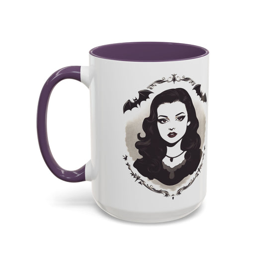 Goth Mom Accent Coffee Mug - Spooky Halloween Drinkware for Every Goth Lover