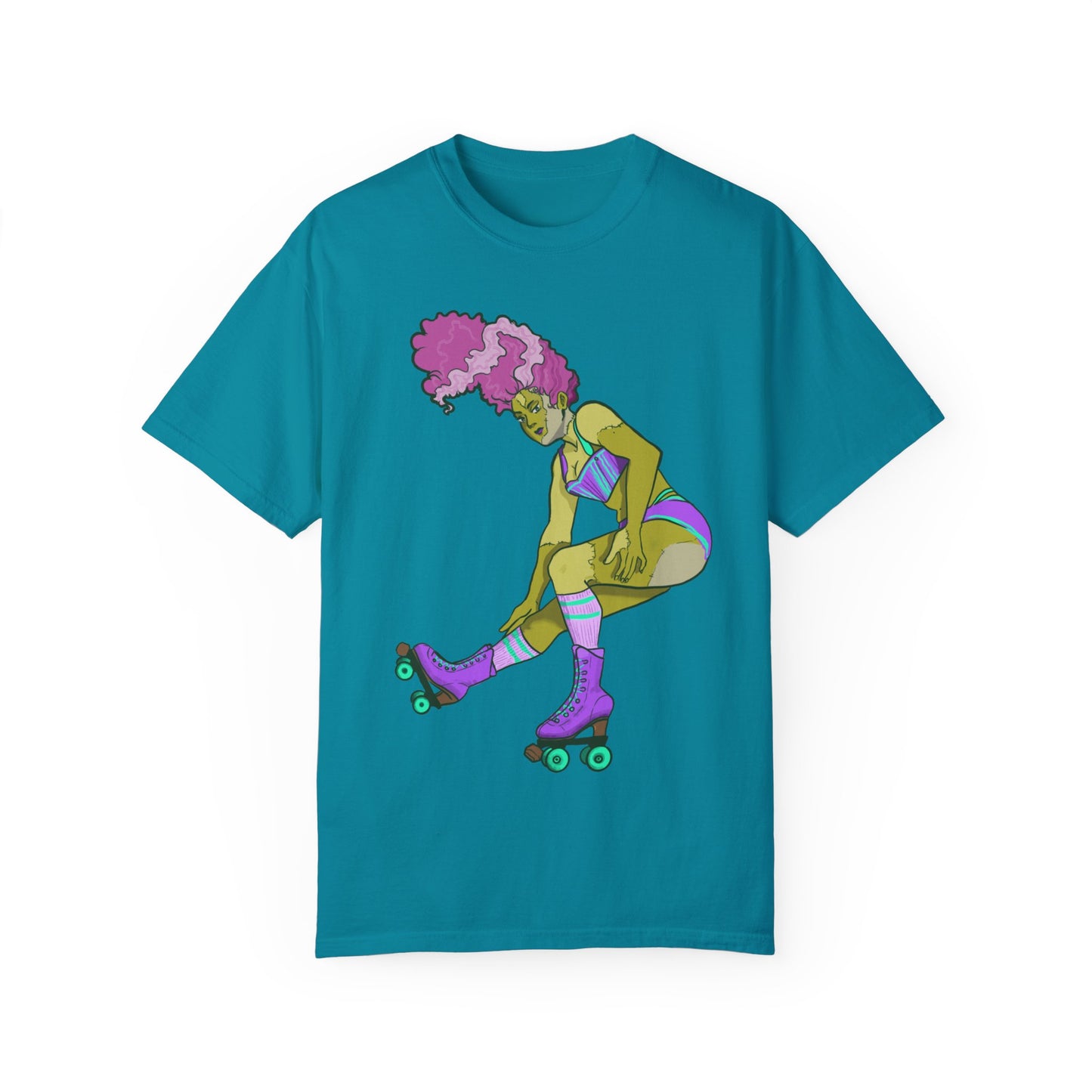 Fierce Frankenstein Roller Girl Tee